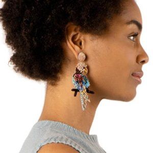 Deepa Gurnani Macaw Tropical Earrings